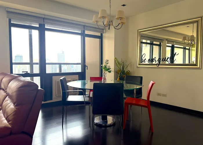 3 Bedroom At Gramercy Residences Makati With Balcony And View For 6 To 10 Guests Small Pet Friendly